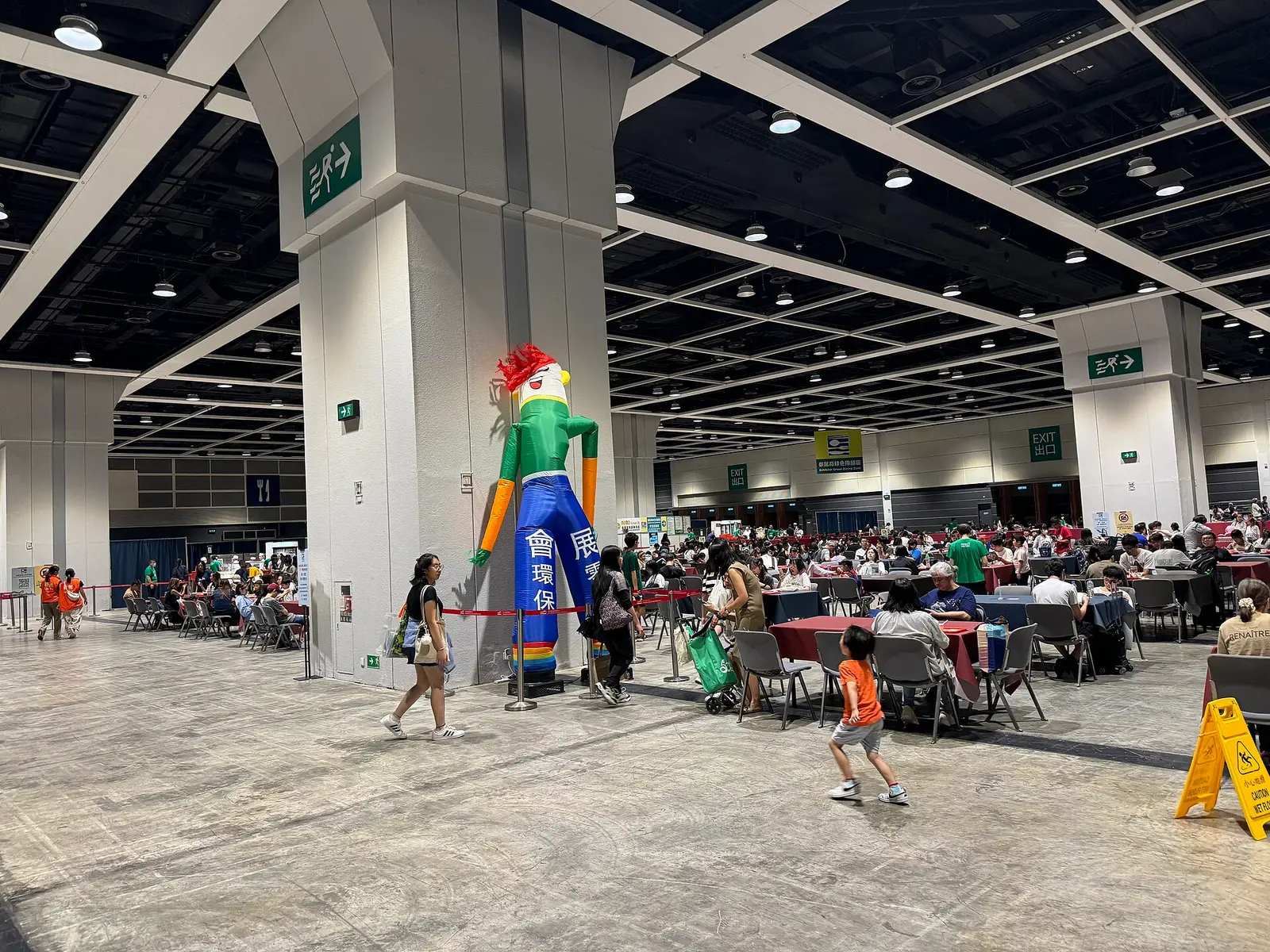 Visitors in a hall at the Hong Kong Book Fair at the convention centre in 2024